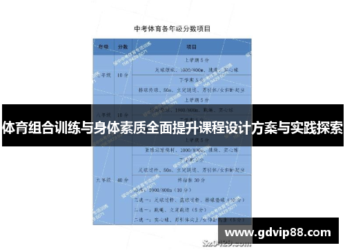 体育组合训练与身体素质全面提升课程设计方案与实践探索